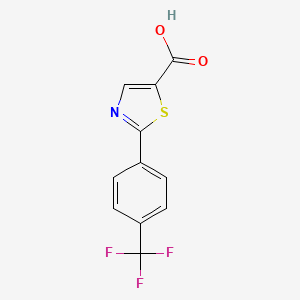 molecular formula C11H6F3NO2S B1420368 2-[4-(Trifluoromethyl)phenyl]-1,3-thiazole-5-carboxylic acid CAS No. 762287-51-4
