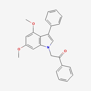 molecular formula C24H21NO3 B14203692 Ethanone, 2-(4,6-dimethoxy-3-phenyl-1H-indol-1-yl)-1-phenyl- CAS No. 827024-89-5