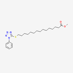 molecular formula C23H36N4O2S B14203703 Methyl 15-[(1-phenyl-1H-tetrazol-5-yl)sulfanyl]pentadecanoate CAS No. 918905-76-7