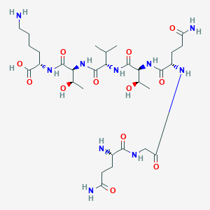molecular formula C31H56N10O12 B14203706 L-Glutaminylglycyl-L-glutaminyl-L-threonyl-L-valyl-L-threonyl-L-lysine CAS No. 834898-39-4