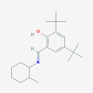 molecular formula C22H35NO B14203783 2,4-Di-tert-butyl-6-{[(2-methylcyclohexyl)amino]methylidene}cyclohexa-2,4-dien-1-one CAS No. 850566-18-6