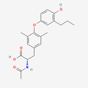 molecular formula C22H27NO5 B14203803 N-Acetyl-O-(4-hydroxy-3-propylphenyl)-3,5-dimethyl-L-tyrosine CAS No. 848646-93-5