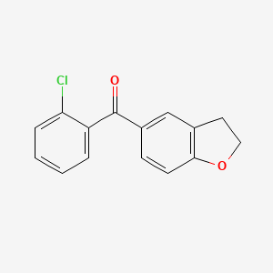 molecular formula C15H11ClO2 B1420381 5-(2-Chlorobenzoyl)-2,3-dihydro-1-benzofuran CAS No. 1096942-27-6