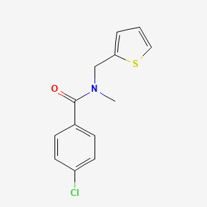 molecular formula C13H12ClNOS B14203823 Benzamide, 4-chloro-N-methyl-N-(2-thienylmethyl)- CAS No. 830330-68-2