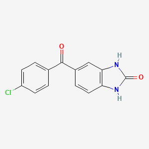 molecular formula C14H9ClN2O2 B1420384 5-(4-chlorobenzoyl)-2,3-dihydro-1H-1,3-benzodiazol-2-one CAS No. 1096942-88-9