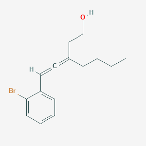 molecular formula C15H19BrO B14203843 1-Heptanol, 3-[(2-bromophenyl)ethenylidene]- CAS No. 825628-01-1