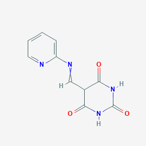 molecular formula C10H8N4O3 B14203845 5-{[(Pyridin-2-yl)imino]methyl}pyrimidine-2,4,6(1H,3H,5H)-trione CAS No. 860451-11-2