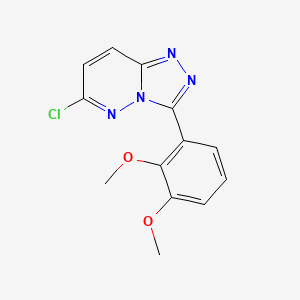 molecular formula C13H11ClN4O2 B1420387 6-Chloro-3-(2,3-dimethoxyphenyl)[1,2,4]triazolo[4,3-b]pyridazine CAS No. 1097132-48-3