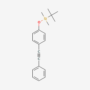 molecular formula C20H24OSi B14203881 Silane, (1,1-dimethylethyl)dimethyl[4-(phenylethynyl)phenoxy]- CAS No. 839686-54-3
