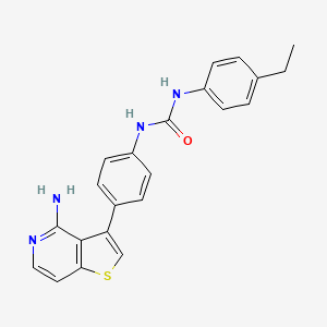 molecular formula C22H20N4OS B14203886 n-[4-(4-Aminothieno[3,2-c]pyridin-3-yl)phenyl]-n'-(4-ethylphenyl)urea CAS No. 832694-56-1