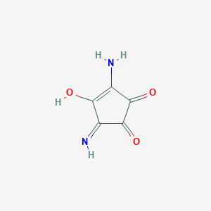 molecular formula C5H4N2O3 B14203896 3-Amino-4-hydroxy-5-iminocyclopent-3-ene-1,2-dione CAS No. 850176-62-4