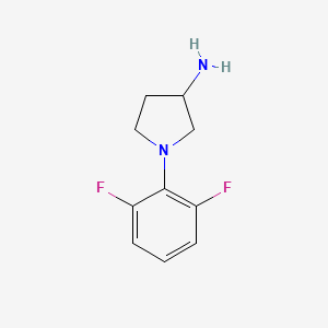 molecular formula C10H12F2N2 B1420391 1-(2,6-Difluorophenyl)pyrrolidin-3-amine CAS No. 1096336-44-5
