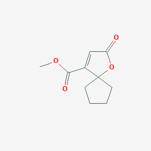 molecular formula C10H12O4 B14203969 Methyl 2-oxo-1-oxaspiro[4.4]non-3-ene-4-carboxylate CAS No. 918152-50-8