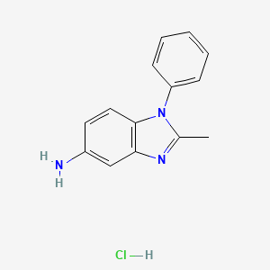 molecular formula C14H13N3 B1420397 2-methyl-1-phenyl-1H-benzimidazol-5-amine hydrochloride CAS No. 3018-68-6