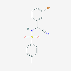 molecular formula C15H13BrN2O2S B14203980 N-[(3-Bromophenyl)(cyano)methyl]-4-methylbenzene-1-sulfonamide CAS No. 827308-26-9