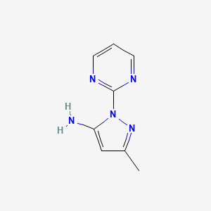 molecular formula C8H9N5 B1420399 3-methyl-1-(pyrimidin-2-yl)-1H-pyrazol-5-amine CAS No. 1129400-99-2