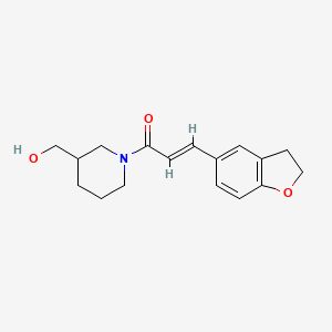 molecular formula C17H21NO3 B1420400 3-(2,3-Dihydro-1-benzofuran-5-yl)-1-[3-(hydroxymethyl)piperidin-1-yl]prop-2-en-1-one CAS No. 1158108-07-6