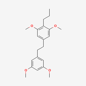 molecular formula C21H28O4 B14204011 Benzene, 5-[2-(3,5-dimethoxyphenyl)ethyl]-1,3-dimethoxy-2-propyl- CAS No. 847992-74-9