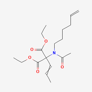 molecular formula C18H29NO5 B14204014 Diethyl [acetyl(hex-5-en-1-yl)amino](prop-1-en-1-yl)propanedioate CAS No. 827044-77-9