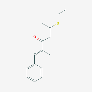 molecular formula C15H20OS B14204026 5-(Ethylsulfanyl)-2-methyl-1-phenylhex-1-en-3-one CAS No. 923038-89-5