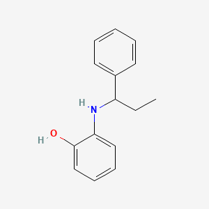 molecular formula C15H17NO B14204027 Phenol, 2-[(1-phenylpropyl)amino]- CAS No. 828246-21-5