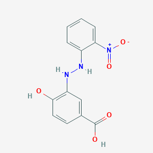 molecular formula C13H11N3O5 B14204037 4-Hydroxy-3-[2-(2-nitrophenyl)hydrazinyl]benzoic acid CAS No. 922712-68-3