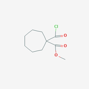 molecular formula C10H15ClO3 B14204051 Methyl 1-(chlorocarbonyl)cycloheptane-1-carboxylate CAS No. 923020-96-6