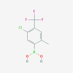 molecular formula C8H7BClF3O2 B1420406 5-Chloro-2-methyl-4-(trifluoromethyl)phenylboronic acid CAS No. 1072946-33-8
