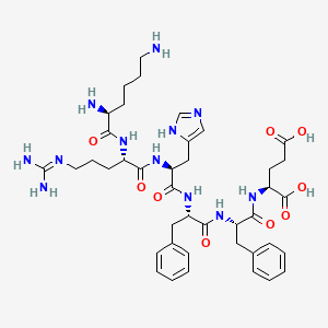 molecular formula C41H58N12O9 B14204065 L-Lysyl-N~5~-(diaminomethylidene)-L-ornithyl-L-histidyl-L-phenylalanyl-L-phenylalanyl-L-glutamic acid CAS No. 824959-17-3