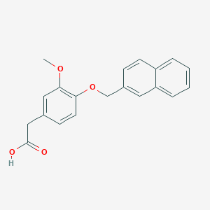 molecular formula C20H18O4 B14204068 Benzeneacetic acid, 3-methoxy-4-(2-naphthalenylmethoxy)- CAS No. 833484-67-6