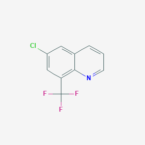 molecular formula C10H5ClF3N B1420407 6-Chloro-8-(trifluoromethyl)quinoline CAS No. 1065074-68-1