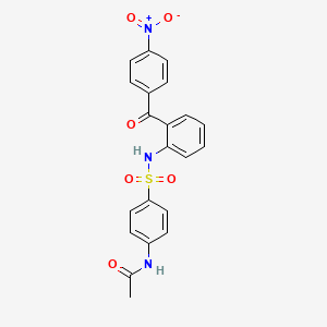 molecular formula C21H17N3O6S B14204070 N-(4-{[2-(4-Nitrobenzoyl)phenyl]sulfamoyl}phenyl)acetamide CAS No. 827577-14-0