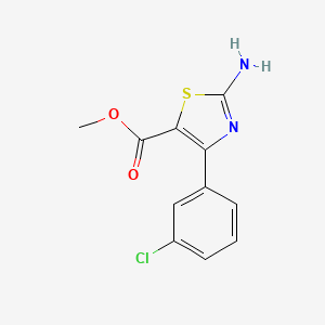 molecular formula C11H9ClN2O2S B1420408 Methyl 2-amino-4-(3-chlorophenyl)thiazole-5-carboxylate CAS No. 1065074-45-4