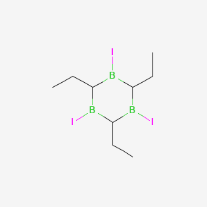 molecular formula C9H18B3I3 B14204092 2,4,6-Triethyl-1,3,5-triiodo-1,3,5-triborinane CAS No. 826990-16-3
