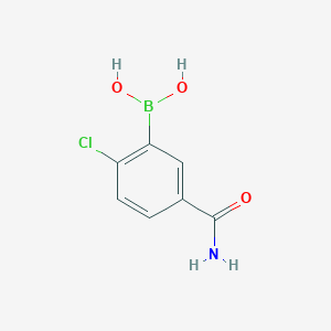 molecular formula C7H7BClNO3 B1420410 5-Carbamoyl-2-chlorophenylboronic acid CAS No. 1150114-35-4