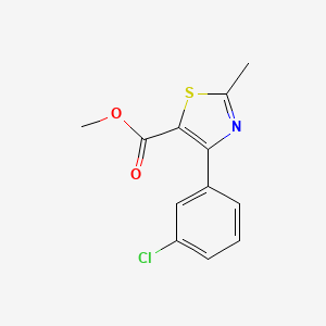 molecular formula C12H10ClNO2S B1420411 Methyl 4-(3-chlorophenyl)-2-methylthiazole-5-carboxylate CAS No. 1072944-80-9
