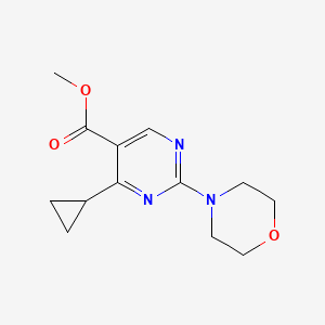 molecular formula C13H17N3O3 B1420412 Methyl 4-cyclopropyl-2-morpholinopyrimidine-5-carboxylate CAS No. 1072944-54-7