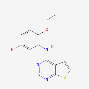 molecular formula C14H12FN3OS B14204144 N-(2-Ethoxy-5-fluorophenyl)thieno[2,3-d]pyrimidin-4-amine CAS No. 917907-10-9