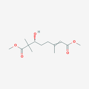 molecular formula C13H22O5 B14204158 dimethyl (6R)-6-hydroxy-3,7,7-trimethyloct-2-enedioate CAS No. 845734-45-4