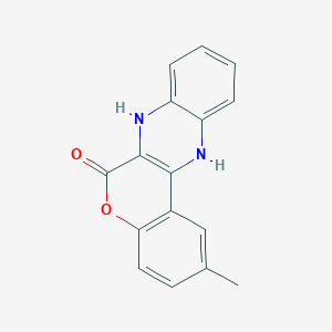 molecular formula C16H12N2O2 B14204167 2-Methyl-7,12-dihydro-6H-[1]benzopyrano[3,4-b]quinoxalin-6-one CAS No. 918897-90-2