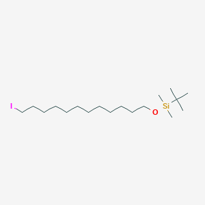 molecular formula C18H39IOSi B14204219 Tert-butyl[(12-iodododecyl)oxy]dimethylsilane CAS No. 824404-35-5