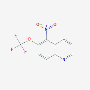 molecular formula C10H5F3N2O3 B1420423 5-Nitro-6-(trifluoromethoxy)quinoline CAS No. 1133115-83-9