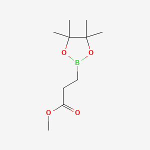molecular formula C10H19BO4 B1420424 Methyl 3-(4,4,5,5-tetramethyl-1,3,2-dioxaborolan-2-yl)propanoate CAS No. 1150561-77-5