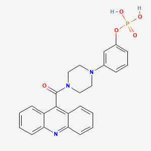molecular formula C24H22N3O5P B14204252 Piperazine, 1-(9-acridinylcarbonyl)-4-[3-(phosphonooxy)phenyl]- CAS No. 824409-55-4
