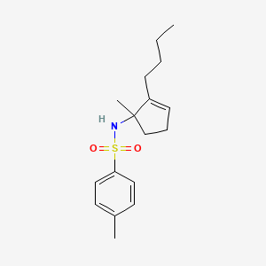 molecular formula C17H25NO2S B14204257 N-(2-Butyl-1-methylcyclopent-2-en-1-yl)-4-methylbenzene-1-sulfonamide CAS No. 824403-01-2