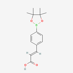 molecular formula C15H19BO4 B1420427 (E)-3-(4-(4,4,5,5-Tetramethyl-1,3,2-dioxaborolan-2-YL)phenyl)acrylic acid CAS No. 1072944-97-8