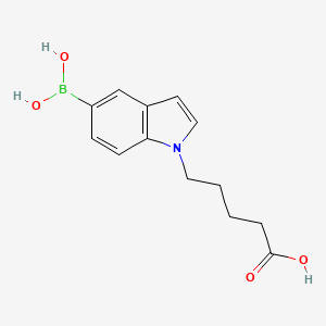 molecular formula C13H16BNO4 B1420428 5-(5-Borono-1H-indol-1-yl)pentanoic acid CAS No. 1072946-60-1
