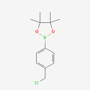 molecular formula C13H18BClO2 B1420430 2-(4-(Chloromethyl)phenyl)-4,4,5,5-tetramethyl-1,3,2-dioxaborolane CAS No. 1072945-04-0
