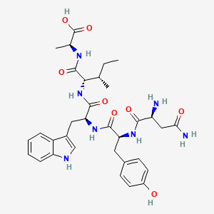 molecular formula C33H43N7O8 B14204324 L-Asparaginyl-L-tyrosyl-L-tryptophyl-L-isoleucyl-L-alanine CAS No. 872992-75-1