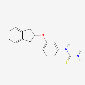 molecular formula C16H16N2OS B14204344 Thiourea, [3-[(2,3-dihydro-1H-inden-2-yl)oxy]phenyl]- CAS No. 832098-84-7